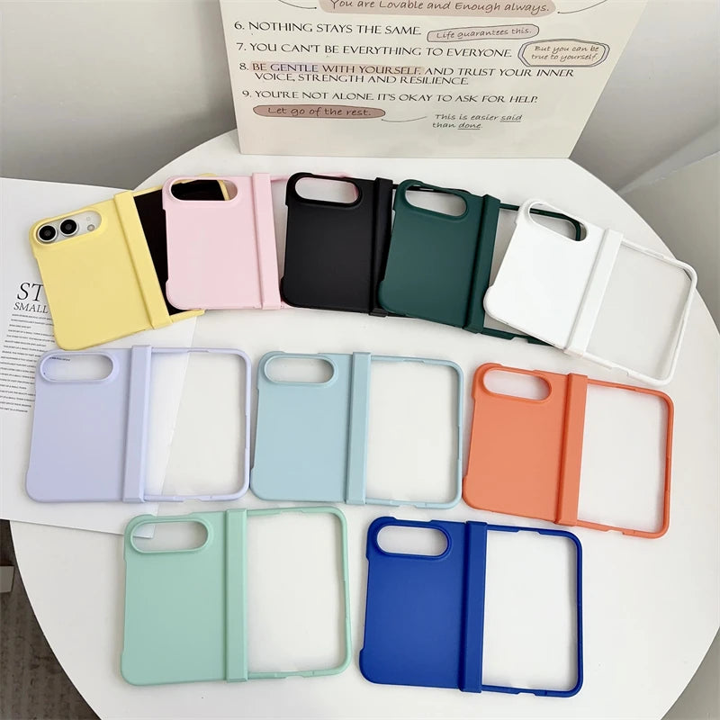 Luxury Dopamine Candy Color Matte Phone Case For iPhone Duo Fold Hinge Protection Ultra-thin Hard PC Cover For iPhone Duo Ultra