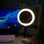 Anillo de luz LED de 26 cm con soporte de trípode - Kit de iluminación regulable de 10" para fotografía y transmisión en vivo, selfies y videos