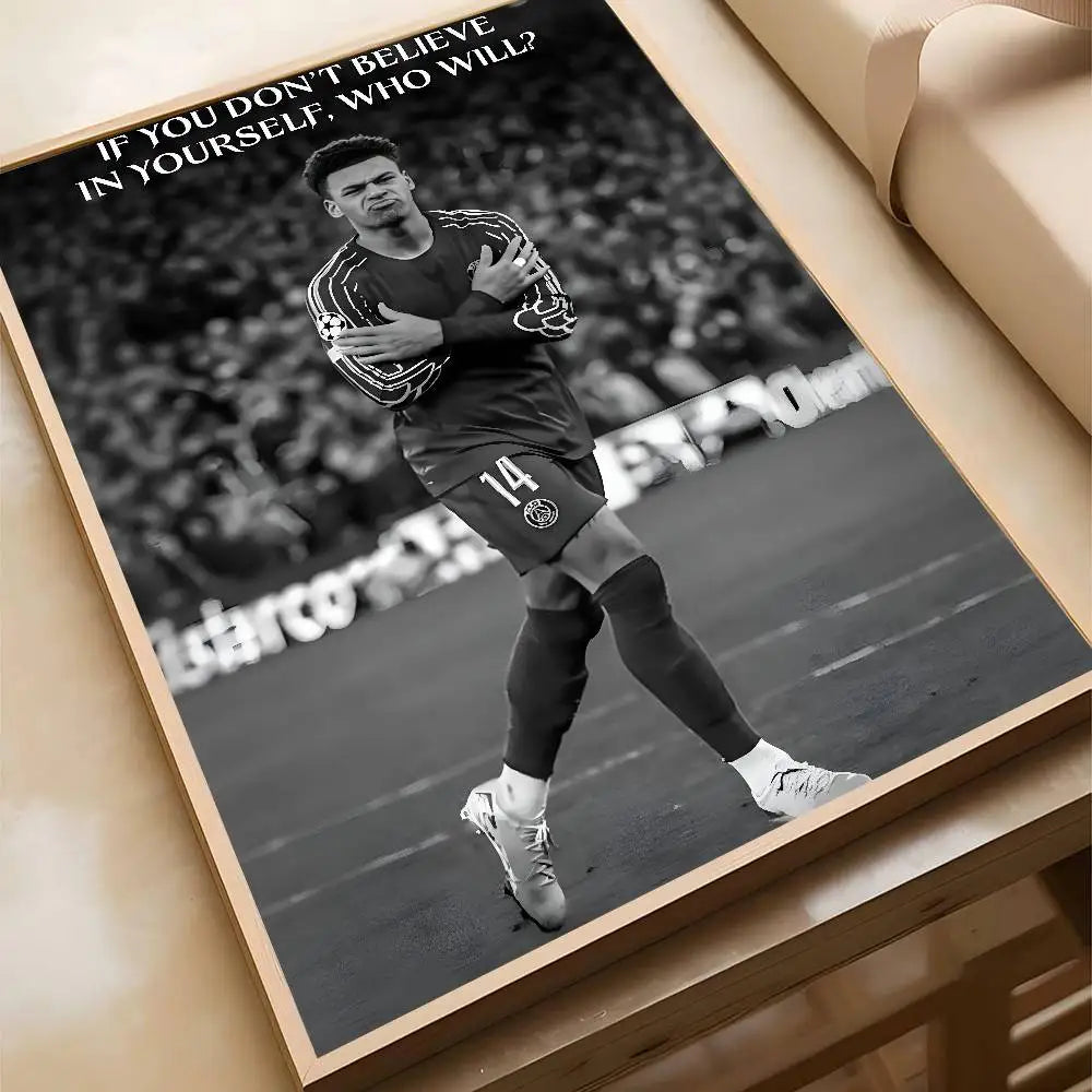 Athlete Inspirational Quotation Poster Home Gym Football Basketball Prints Wall Stickers Paintings for Home Living Room Decor