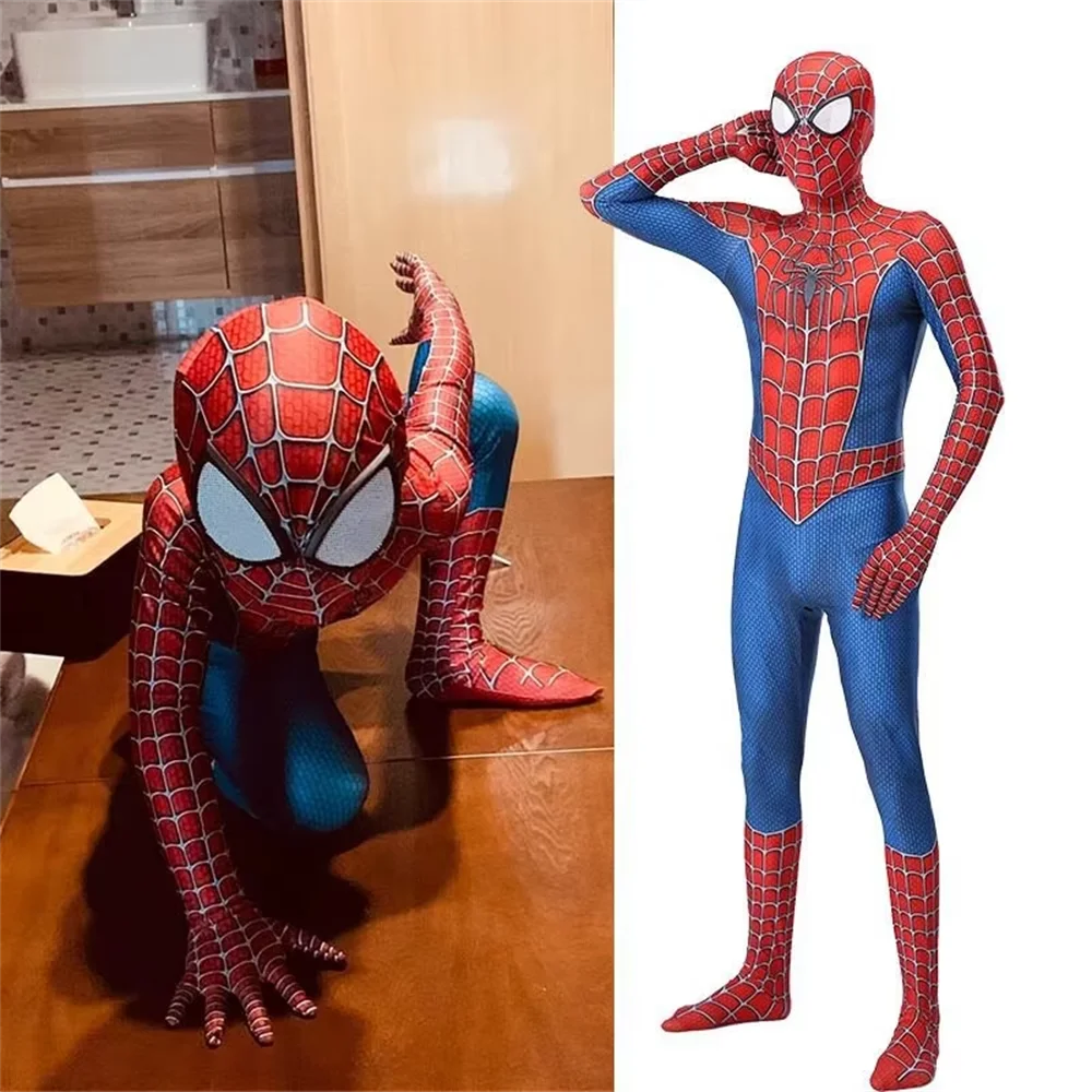 Superhero Cosplay Jumpsuit Tight Stretch Bodysuit Halloween Party Costume Role‑Play Fancy Dress For Men Adults Carnival Event