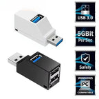 1Pcs USB 3.0 Adapter HUB Mini Splitter Box 1 to 3 Ports High Hi-Speed USB 2.0 Extender  For PC Laptop U Disk Card Reader