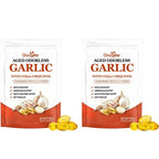 Googeer Aged Odorless Garlic Softgels with CoQ10 Ubiquinol Vitamin K2 (MK-7) for Circulation & Cholesterol Support 60 Softgels