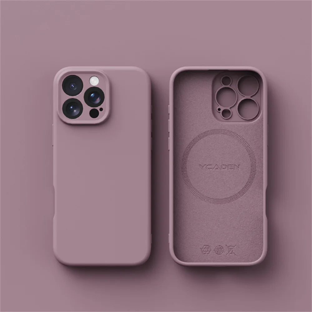 Luxury Liquid Silicone For Magsafe Case For iPhone 18 17 Air 16 Plus 15 14 13 Pro Max 18Pro Wireless Charging Skin Smooth Cover