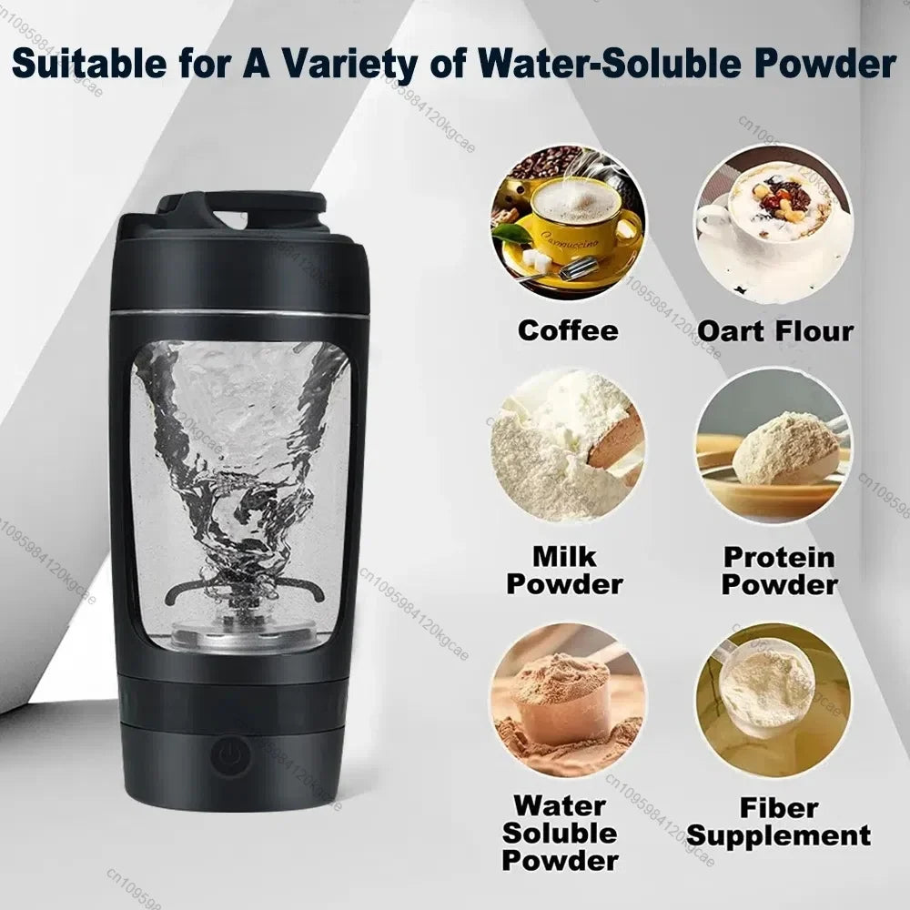 630ml USB Electric Portable Whey Protein Shaker bottle Fully Automatic Stirring Cup Rechargeable Gym Free Cocktail Blend Bottle
