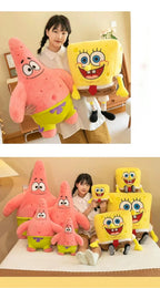 35-100CM SpongeBob Doll SquarePants Patrick Star Plush Anime Cartoon Toy Soft Cute Stuffed Collection Children's Birthday Gift