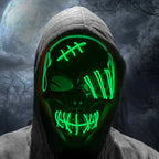 Evil Skull Mask Halloween Carnival Masquerade Haunted House Scary Decoration Cosplay Skeleton Scary Theme Party Light Up Mask