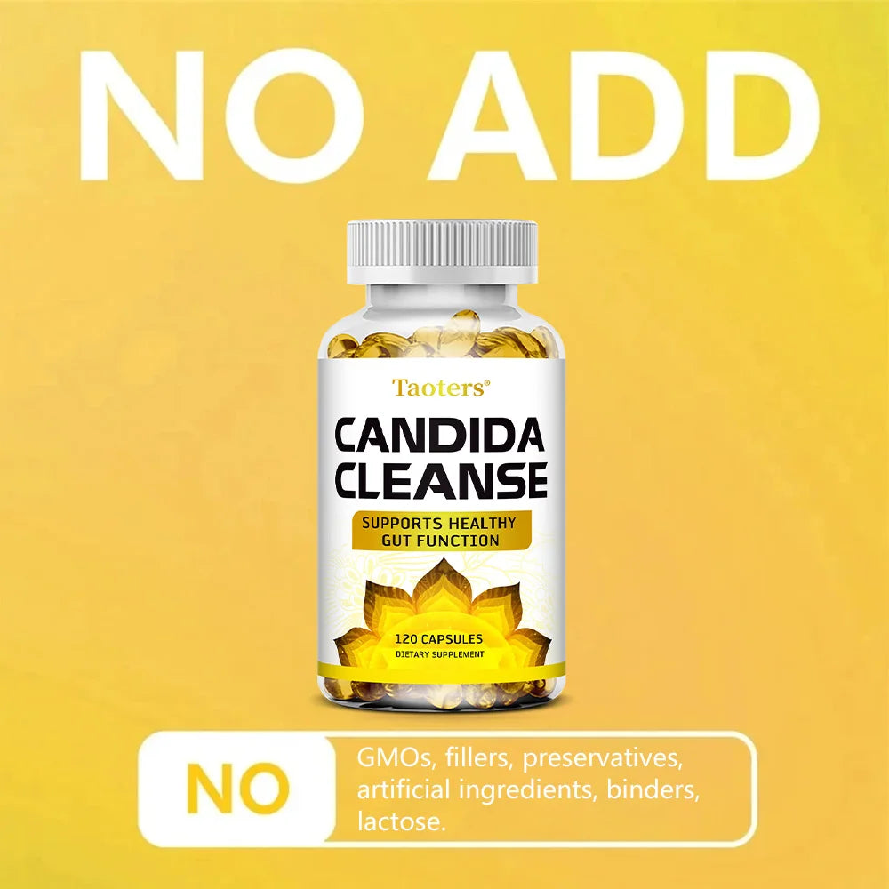 Candida Cleanse - Liver Cleansing, Detoxifying, Supports Intestinal Health, Cleansing Colon, Boosting Energy, 120 Capsules