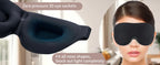 Sleep Mask for Back and Side Sleeper, Block Out Light, Zero Pressure Breathable Travel Eye Cover Black With Sleep Ear Plug