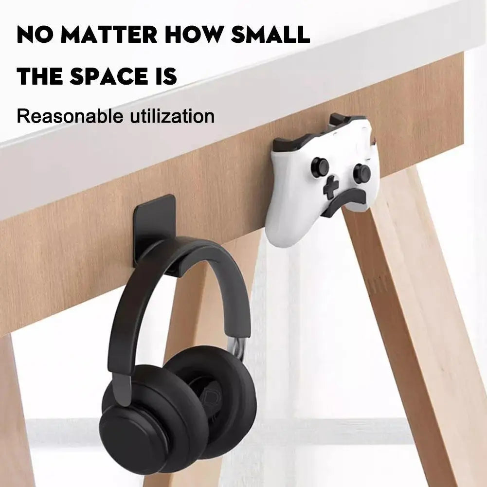 Universeller Wandhalterung Kopfhörerständer Gaming Controller Halter Headset Display Rack Untertisch Aufhänger Haken für Kopfhörerhalterung