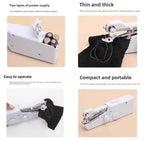 Handheld Rope-free Electric & Manual Sewing Machine Quick Build DIY Apparel Supplies for Arts Crafts Home Garden Embroidery