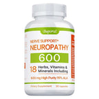 Neuropathy Support Supplement 600mg - Supports The Nervous System, Relieves Stress, Promotes Brain Function, and Boosts Energy