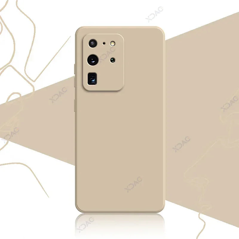 Original Mobile Phone Cover for Samsung Galaxy S20 FE Plus Ultra SamsungS20Ultra S20Plus 5G Soft Square Liquid Silicone Case Bag