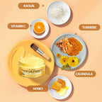 Turmeric Clay Face Mask Vitamin C Deep Cleansing Facial Improves Dark Spots Hydrating Skin Care Tightens Skin Evens Skin Tone To