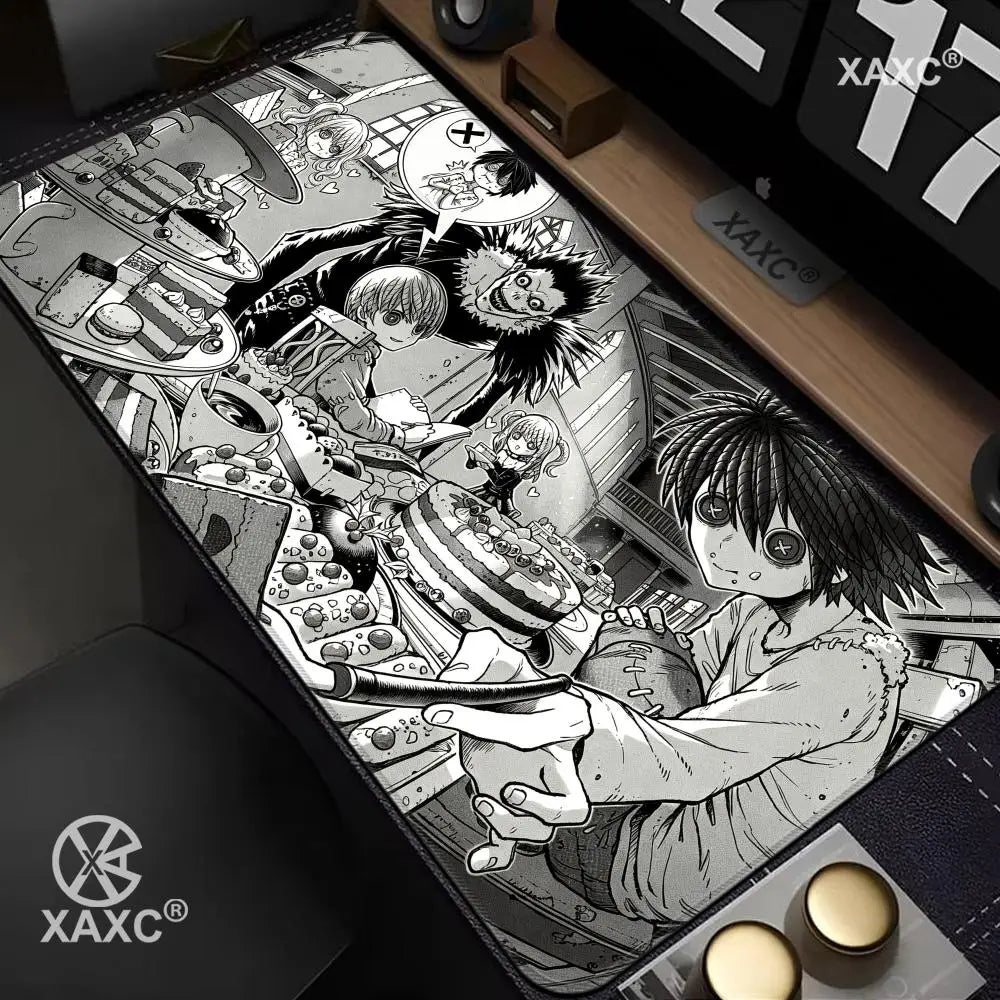 Anime D-Death Note Mouse Pad Large Keyboard Light Yagami Mouse Desk Pad XXL Non-Slip Rubber Gaming Pad Laptop Mouse Carpet XAXC
