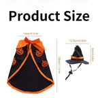 Halloween Pet Costume for Cats Breathable Soft Cute Pet Clothes Cloak Shape Pumpkin Pattern Harness Costume Cat Dog Cosplay Tool