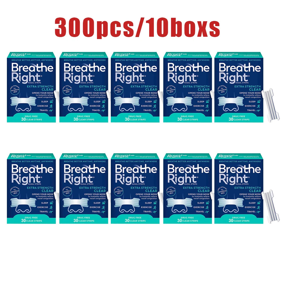 Extra Strength Sport Nasal Strips 30/90/150/300 PCS Breathable Anti-Snoring Non-Invasive Sleep Aid for Adults And Children