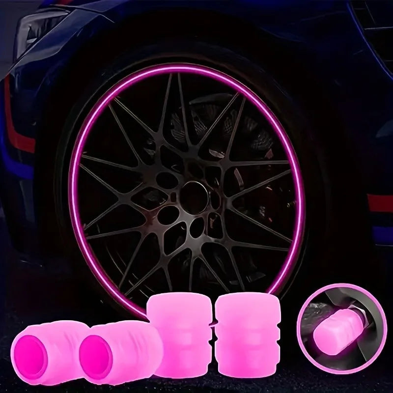 10pcs Luminous Valve Stem Cap Universal Car Decor