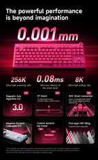 Mchose Mix87 Magnetic Swtich Keyboard Wired Gaming Keyboard 8K+256K Esport 0.08ms Low Latency E-Sports Custom Gamer Accessories