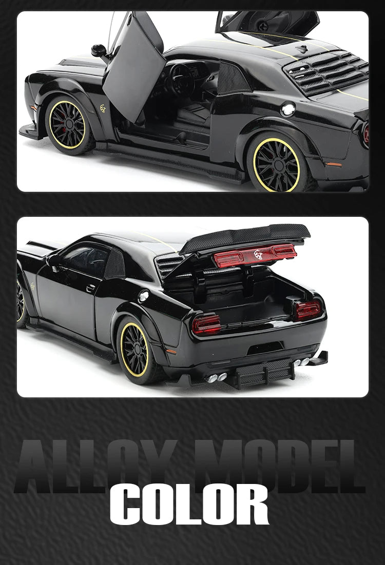 1:32 Dodge Challenger SRT Hellcat Redeye V8 Alloy Metal Diecast Model American Muscle Sports Car Collection Of Hobby Decorations