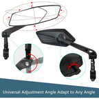 Bicycle Rear View Mirror Bike Cycling Clear Wide Range Back Sight Rearview Reflector Adjustable Handlebar Left Right Mirror