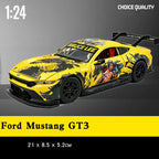 1:24 BMW M4 GT3 Alloy Sports Car Model Diecast Metal Toy Car Vehicles Model Simulation Sound and Light Collection Childrens Gift