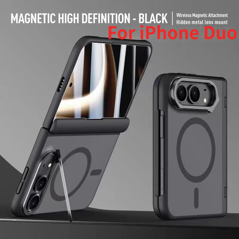 Magnetic Anti-Drop Phone Case For iPhone Duo Matte Finish Skin-Like Feel Compatible for Apple Foldable Screen