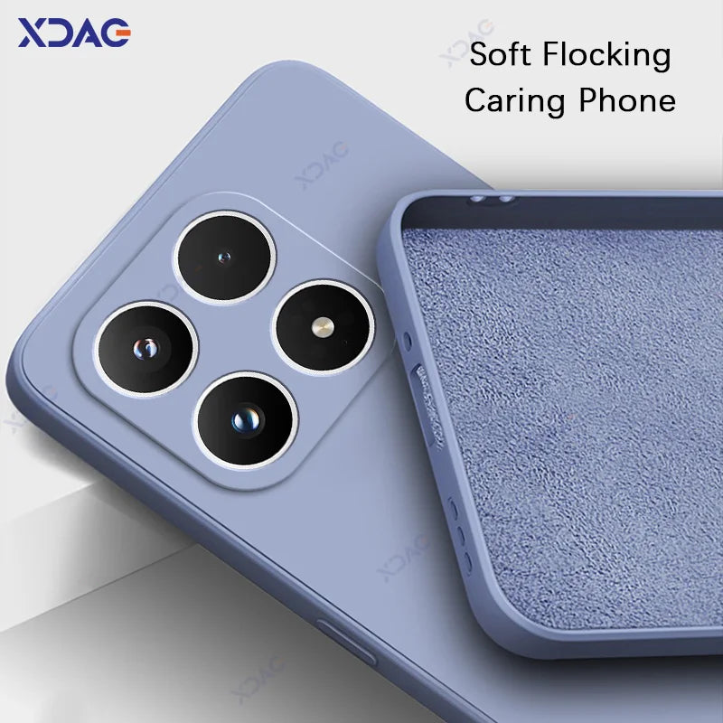 Original Mobile Phone Cases for Xiaomi 17 Xiaomi17 5G 6.3" 360 Soft Luxury Square Liquid Silicone Back Cover Waterproof Bags