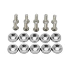 10 PCS M6 Automotive Hexagonal Fasteners, Mudguard Washers, Bumper Engine, Concave Screws, JDM Aluminum Mudguard Washers