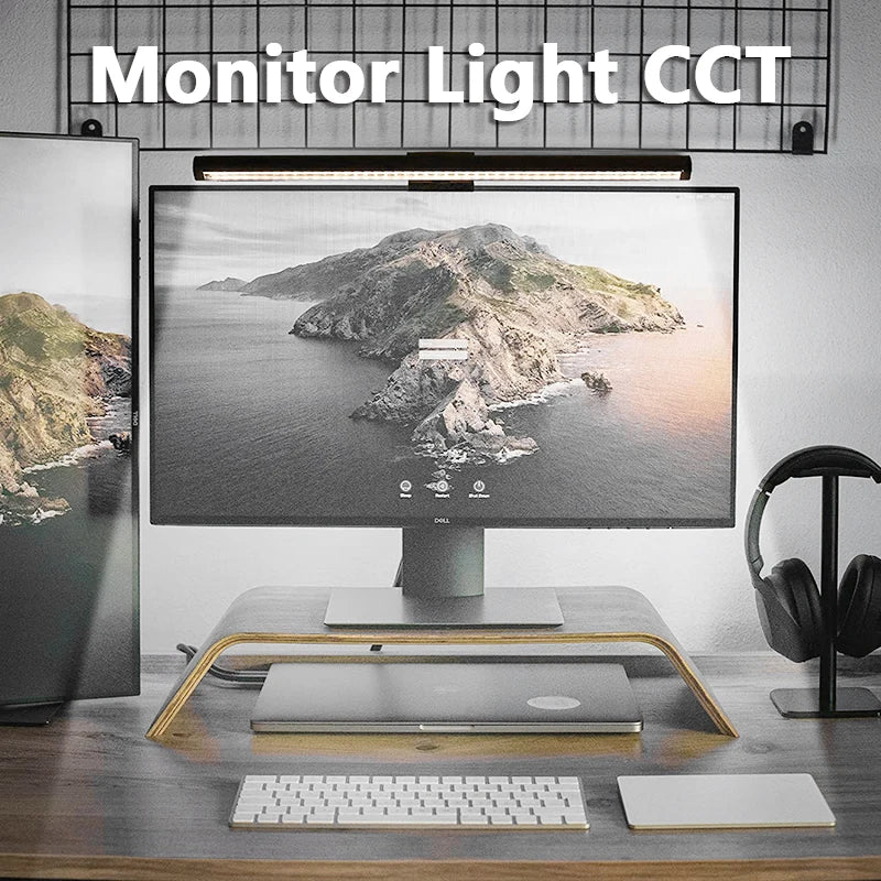 44CM Monitor Light Bar LED Computer Screen Hanging Lights RGB Atmosphere Table Lamp Stepless Dimmable for Work Study Read Gaming
