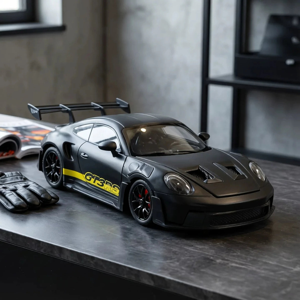 1:24 911 GT3 RS Alloy Sports Car Model Collection Ornament Toy Vehicle Diecast Miniature Voiture Boyfriend Gift