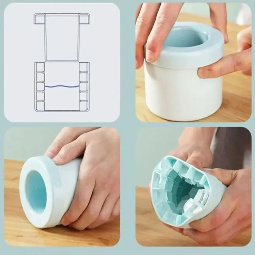 Silikon Eiswürfelform Rund Eiswürfelbehälter Sommer DIY Kühlschrank Gefrierfach Eismaschine Kreative Eiswürfelform Barzubehör