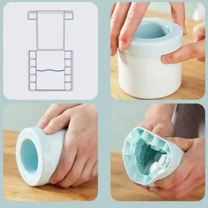 Silikon Eiswürfelform Rund Eiswürfelbehälter Sommer DIY Kühlschrank Gefrierfach Eismaschine Kreative Eiswürfelform Barzubehör