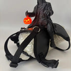 Halloween Headless Horseman Pet Costume Small Cat Dog Outfit Pumpkin Doll Cloak Party Cosplay Clothes Holiday Decoration