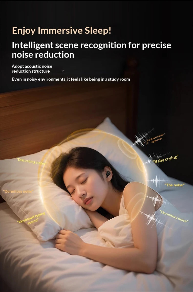 Ear Plugs for Sleeping Noise Cancelling 50dB, Reusable Silicone Earplugs Strong Sound Insulation, Multiple Sizes of Ear Caps
