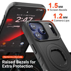 Motorcycle Holder Magnetic Shockproof Case for iPhone 17 16 15 14 Pro Max with Lock-in System Design for Quad-style Bike Mount