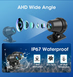 Jansite Portable 8.1 inch IP67 Waterproof Motorcycle 4K DVR GPS Navigation Wireless Carplay Android Auto Moto Recorder Monitor