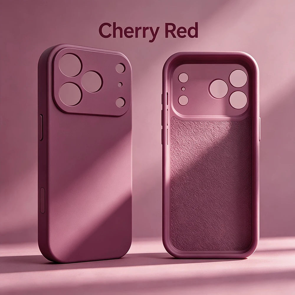 Original Liquid Silicone Case for iPhone 17 16 15 14 13 Pro Max 17Pro 16Pro Shockproof Soft Bumper Cases Cover Phone Accessories