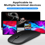 Wireless Mouse Dual Modes Bluetooth-compatibl 2.4G Portable Office Mouse for Laptop Notebook PC MacBook Battery Gaming Mouse