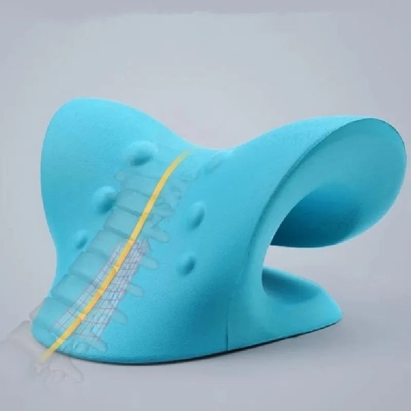 Massage Pillow Neck Shoulder Cervical Chiropractic Traction Device Head Back Relaxer for Pain Relief Body Massager
