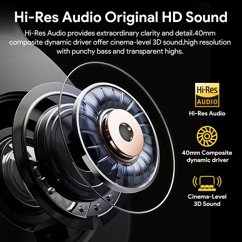 QCY H3 ANC Wireless Headphones Bluetooth 5.4 Hybrid Noise Cancellation 60H