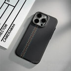 Relief Carbon Fiber Magnetic Case for iPhone 15 Pro Max 16 17 Pro Phone Cover Camera Metal Lens Protective Shell Hard PC Fundas