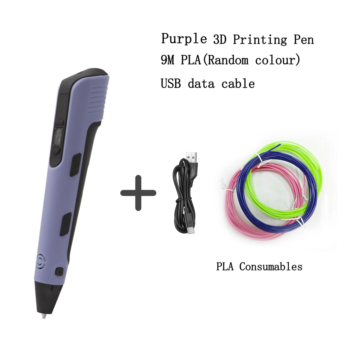 Upgraded 3D Printing Pen 9 Meter Pla Filaments Children S Birthday Christmas and New Year Gifts Three Dimensional Painting Tools