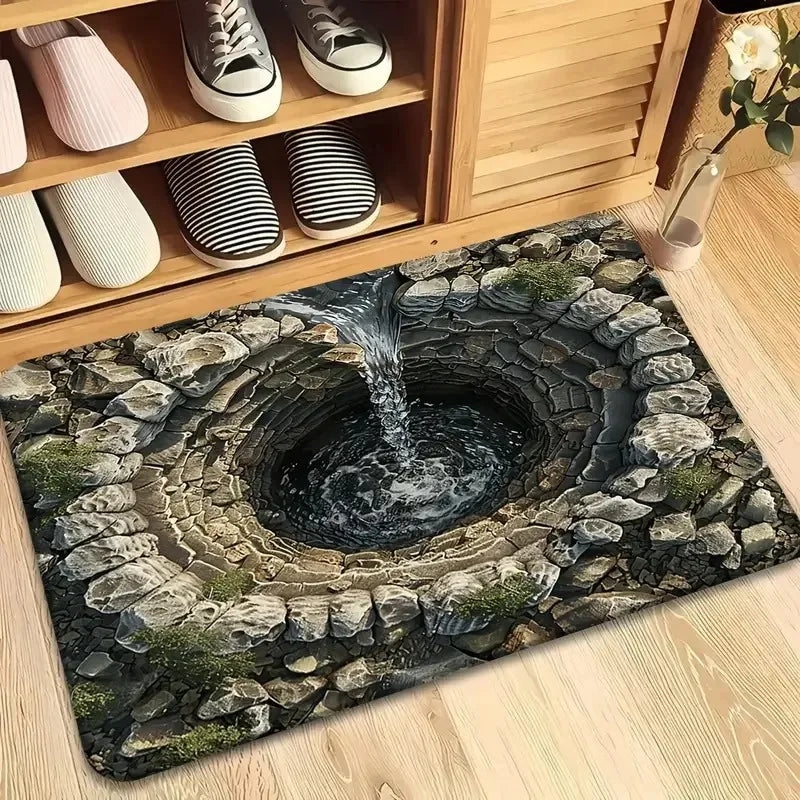 3D Stereoscopic Door Mat Washable Anti Slip Waterproof Floor Rug
