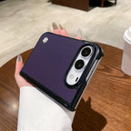 Luxury Carbon Fiber Texture PU Leather Phone Case For iPhone Duo 18 Fold Plain Skin Shockproof Hard PC Bumper Back Cover Funda