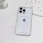 Shockproof Card Slot Pocket Phone Case For iPhone 18 17 16 15 14 13 12 11 Pro Xs Max 6 7 8 Plus Air 17e 16e Clear Wallet Cover