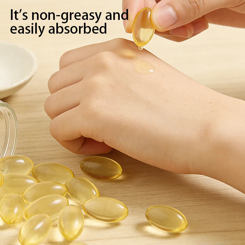 90pcs Vitamin C+E Skincare Essence Capsules with Vitamin C, Vitamin E, Collagen Moisturizer, Lifts Facial Drops, Nutrient Boost