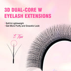 TDANCE 3D 4D 5D 6D Premade Fans Eyelash Extension W Style Faux Mink Natural Soft Bloom Lash Automatic Flowering Volume Eyelashes