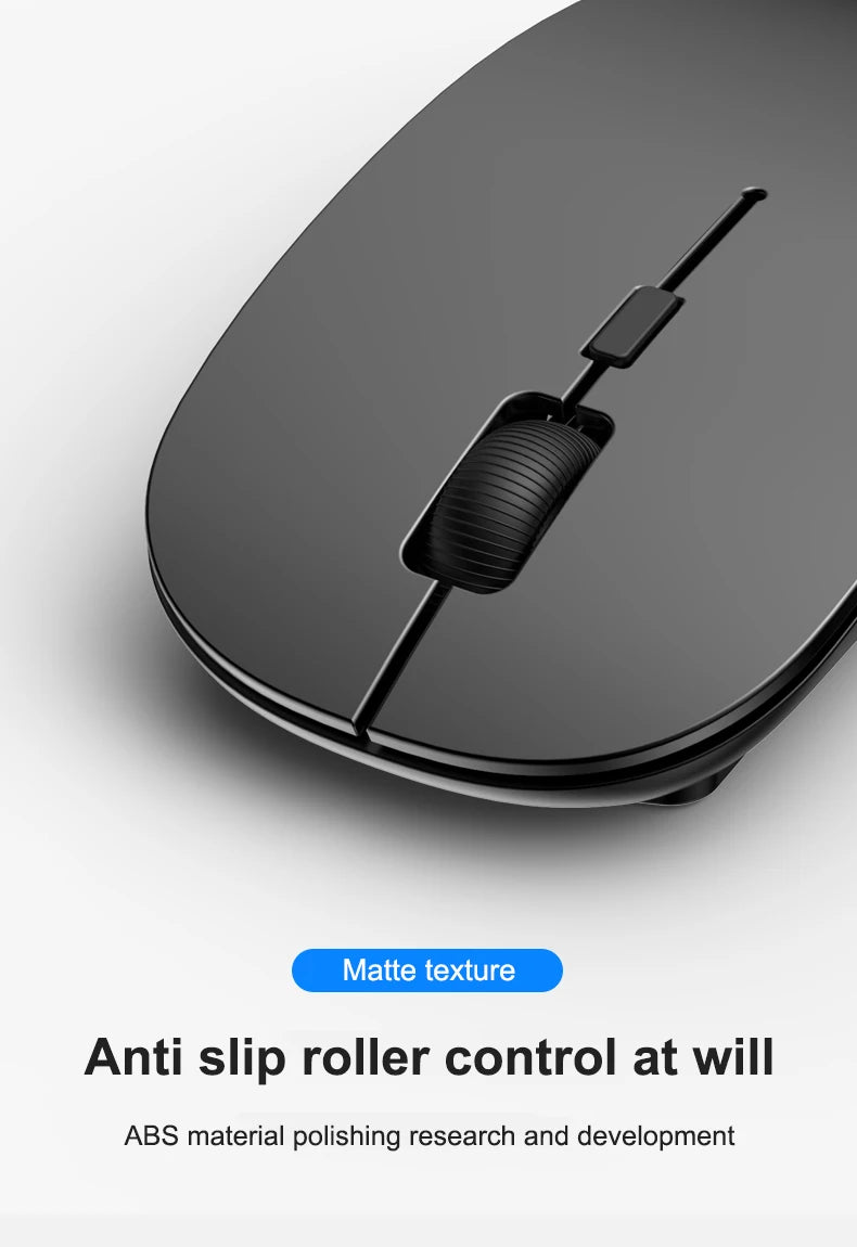 Wireless Mouse Dual Modes Bluetooth-compatibl 2.4G Portable Office Mouse for Laptop Notebook PC MacBook Battery Gaming Mouse