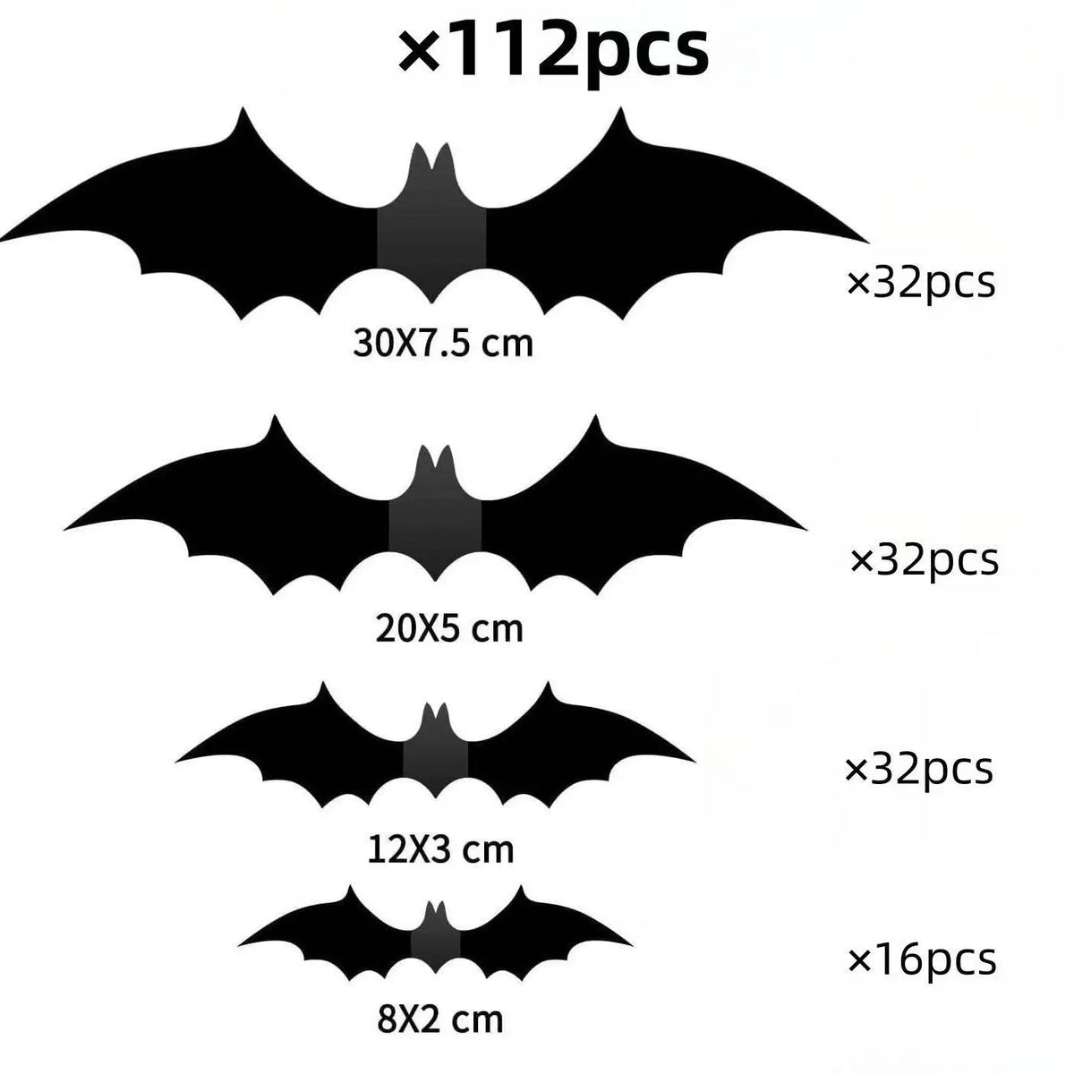 DIY Halloween Bat Decoration 3D PVC Bat Wall Sticker Black Bat Wallpaper Halloween Real Horror Prop
