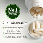 BIOptimizers Magnesium Breakthrough Supplement with 500mg - 7 Forms of Magnesium: Glycinate, Malate, Citrate, and More - Natural Support for Sleep and Cognitive Function -30 Capsules- Calming Vitamins